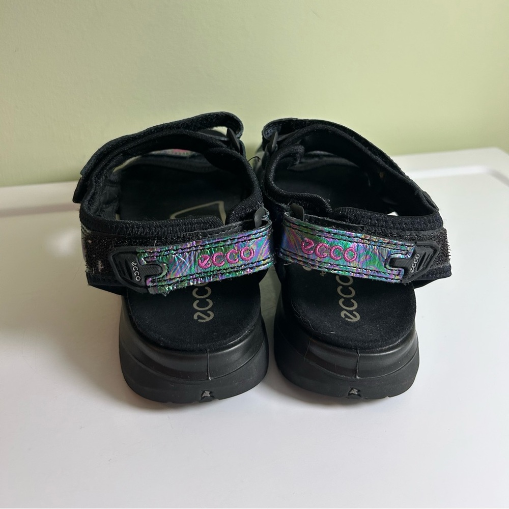 ecco Yucatán Sandals Women’s EU 40 US 9/9.5 Black Multi Iridescent Sport Hiking - Picture 3 of 11